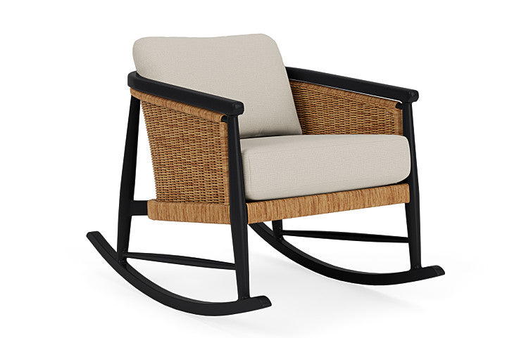 Lloyd Flanders - Galloway Lounge Rocker In Tortoiseshell Finish With Fife Fog Fabric - 239033111181 view 1