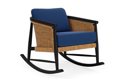 Lloyd Flanders - Galloway Lounge Rocker In Tortoiseshell Finish With Flagship Lapis Fabric - 2390331111813 view 1