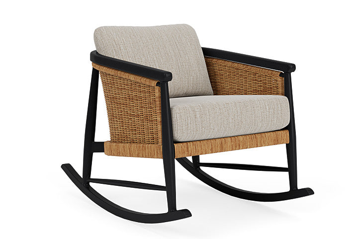 Lloyd Flanders - Galloway Lounge Rocker In Tortoiseshell Finish With Friendly Flax Fabric - 2390331112026 view 1