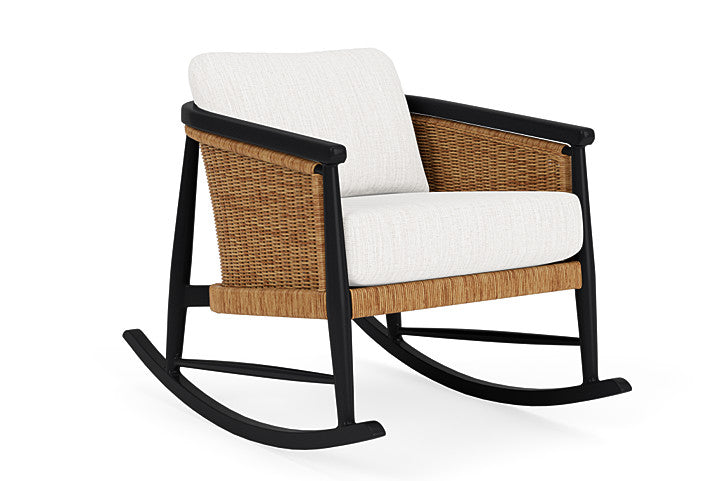 Lloyd Flanders - Galloway Lounge Rocker In Tortoiseshell Finish With Friendly Natural Fabric - 2390331112042 view 1