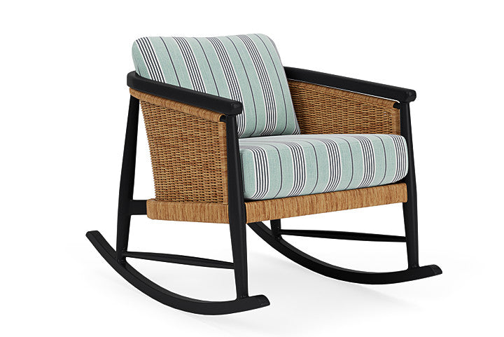 Lloyd Flanders - Galloway Lounge Rocker In Tortoiseshell Finish With Hansen Seaglass Fabric - 2390331111926 view 1