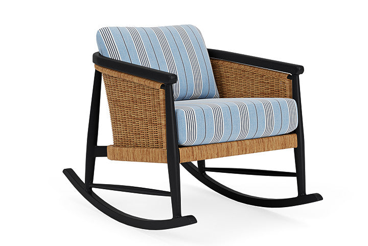 Lloyd Flanders - Galloway Lounge Rocker In Tortoiseshell Finish With Hansen Sky Fabric - 239033111064 view 1