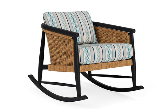Lloyd Flanders - Galloway Lounge Rocker In Tortoiseshell Finish With Ilona Resort Fabric - 2390331112069 view 1