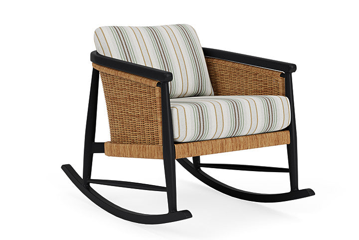 Lloyd Flanders - Galloway Lounge Rocker In Tortoiseshell Finish With Jansen Eucalyptus Fabric - 2390331112061 view 1