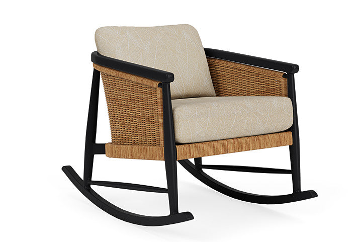 Lloyd Flanders - Galloway Lounge Rocker In Tortoiseshell Finish With Laurel Ecru Fabric - 2390331112057 view 1