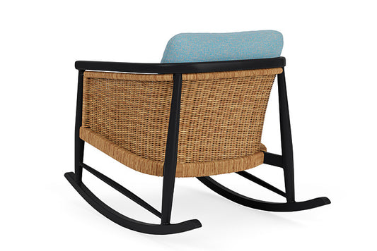 Lloyd Flanders - Galloway Lounge Rocker In Tortoiseshell Finish With Leeds Light Blue Fabric - 2390331112058 view 2