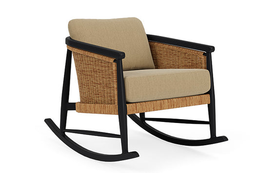 Lloyd Flanders - Galloway Lounge Rocker In Tortoiseshell Finish With Loveboat Saffron Fabric - 2390331112009 view 1