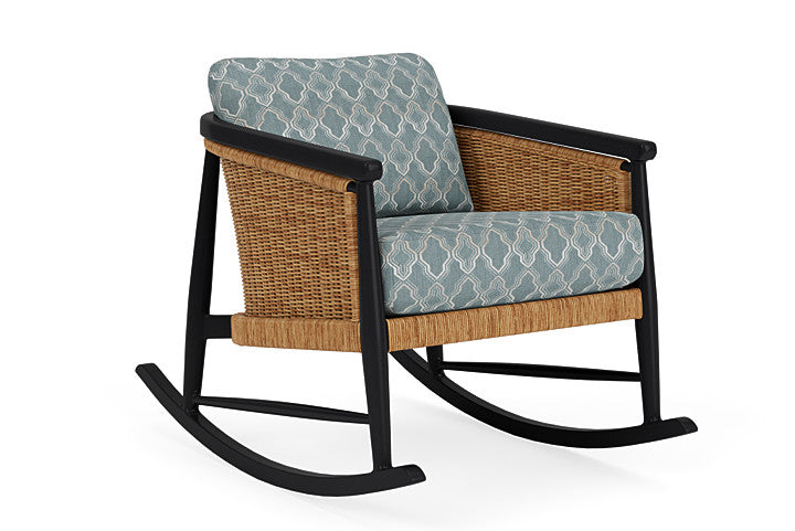 Lloyd Flanders - Galloway Lounge Rocker In Tortoiseshell Finish With Luna Mist Fabric - 2390331112070 view 1