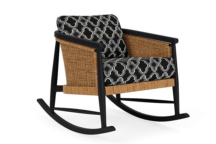 Lloyd Flanders - Galloway Lounge Rocker In Tortoiseshell Finish With Luna Onyx Fabric - 2390331112071 view 1