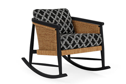 Lloyd Flanders - Galloway Lounge Rocker In Tortoiseshell Finish With Luna Onyx Fabric - 2390331112071 view 1