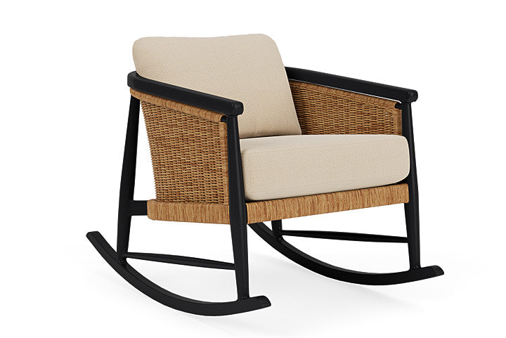 Lloyd Flanders - Galloway Lounge Rocker In Tortoiseshell Finish With Raindrop Almond Fabric - 2390331112055 view 1