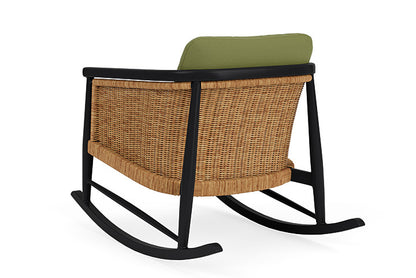 Lloyd Flanders - Galloway Lounge Rocker In Tortoiseshell Finish With Reflections Grass Fabric - 2390331112051 view 2