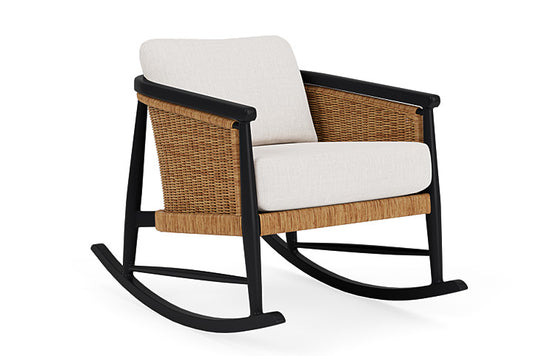 Lloyd Flanders - Galloway Lounge Rocker In Tortoiseshell Finish With Reflections Snow Fabric - 2390331112014 view 1