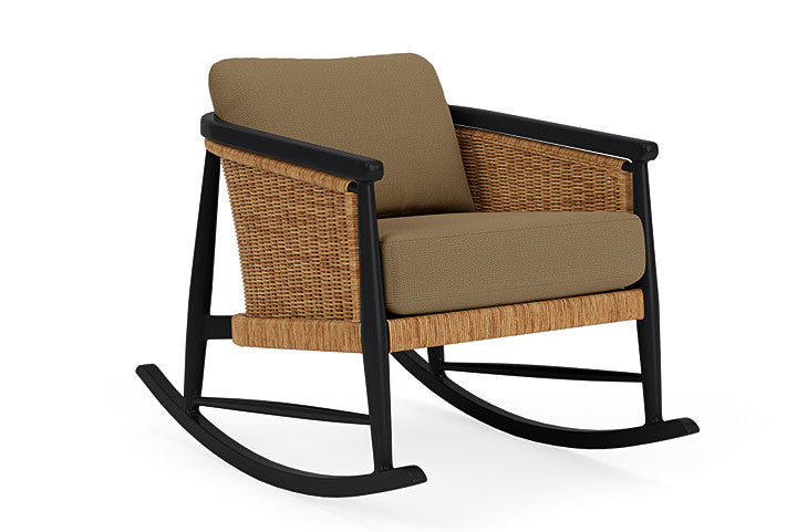 Lloyd Flanders - Galloway Lounge Rocker In Tortoiseshell Finish With Reflections Straw Fabric - 2390331112053 view 1