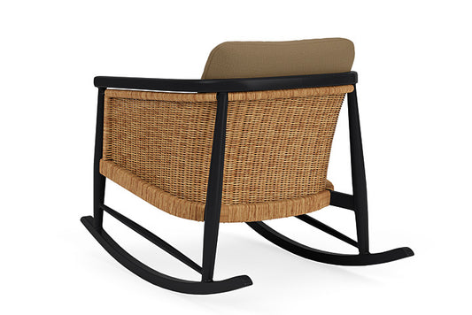 Lloyd Flanders - Galloway Lounge Rocker In Tortoiseshell Finish With Reflections Straw Fabric - 2390331112053 view 2