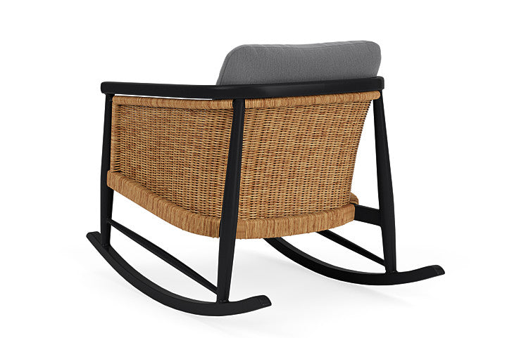 Lloyd Flanders - Galloway Lounge Rocker In Tortoiseshell Finish With Remy Graphite Fabric - 2390331112003 view 2