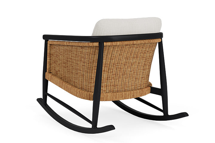 Lloyd Flanders - Galloway Lounge Rocker In Tortoiseshell Finish With Rollo Linen Fabric - 2390331112020 view 2