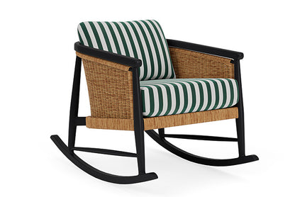 Lloyd Flanders - Galloway Lounge Rocker In Tortoiseshell Finish With Safari/White Stripe Fabric - 239033111269 view 1