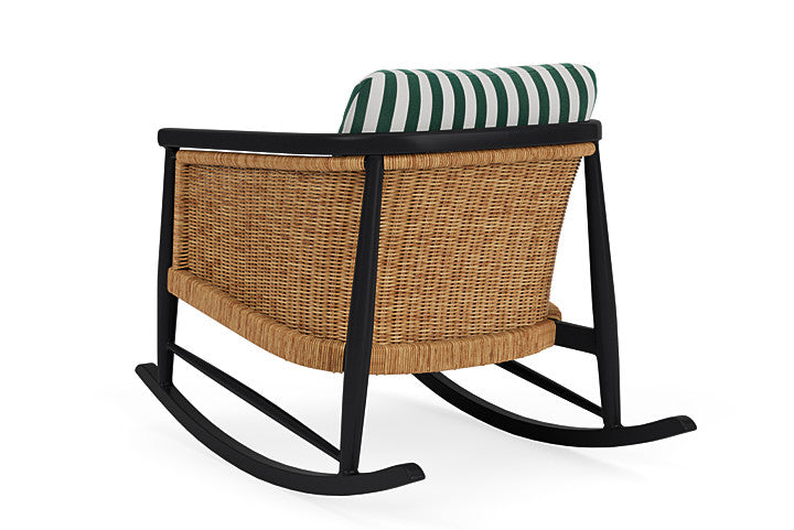 Lloyd Flanders - Galloway Lounge Rocker In Tortoiseshell Finish With Safari/White Stripe Fabric - 239033111269 view 2