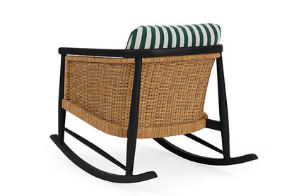 Lloyd Flanders - Galloway Lounge Rocker In Tortoiseshell Finish With Safari/White Stripe Fabric - 239033111269 view 2
