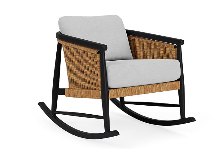 Lloyd Flanders - Galloway Lounge Rocker In Tortoiseshell Finish With Sandberg Dove Fabric - 2390331112022 view 1
