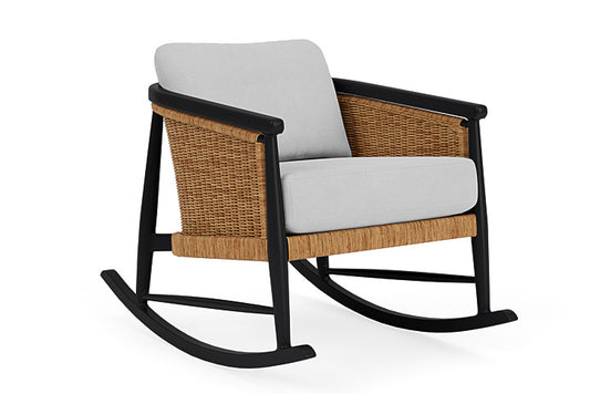 Lloyd Flanders - Galloway Lounge Rocker In Tortoiseshell Finish With Sandberg Dove Fabric - 2390331112022 view 1
