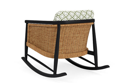 Lloyd Flanders - Galloway Lounge Rocker In Tortoiseshell Finish With Savannah Green Fabric - 2390331112064 view 2
