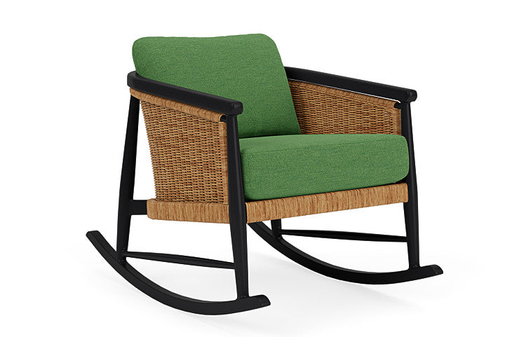 Lloyd Flanders - Galloway Lounge Rocker In Tortoiseshell Finish With Seadog Botanical Fabric - 2390331112066 view 1