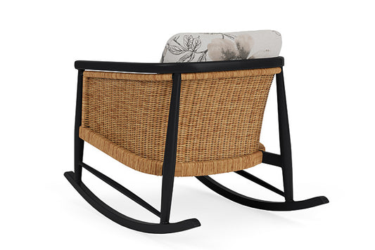Lloyd Flanders - Galloway Lounge Rocker In Tortoiseshell Finish With Serena Floral Dove Fabric - 2390331112077 view 2