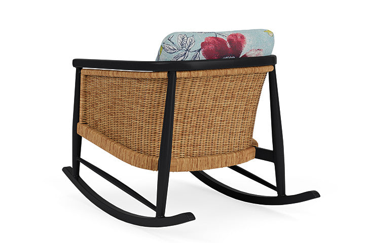 Lloyd Flanders - Galloway Lounge Rocker In Tortoiseshell Finish With Serena Floral Meadow Fabric - 2390331112079 view 2