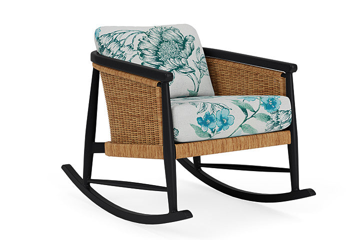 Lloyd Flanders - Galloway Lounge Rocker In Tortoiseshell Finish With Serena Floral Mist Fabric - 2390331112078 view 1