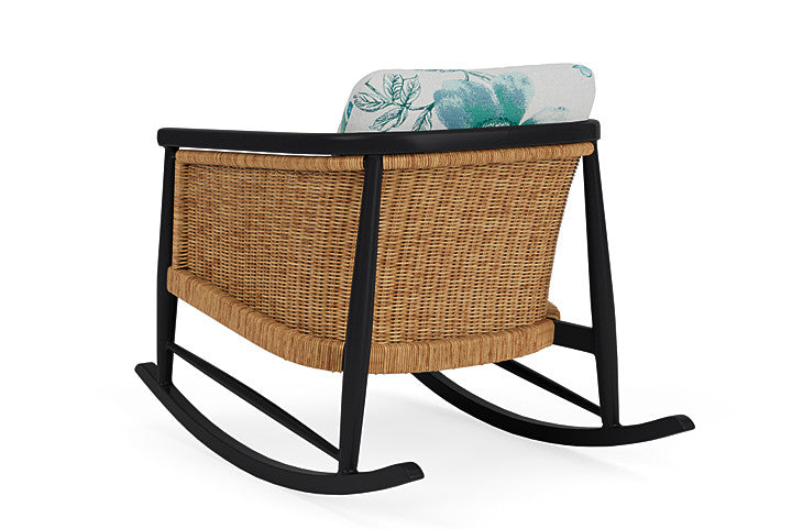 Lloyd Flanders - Galloway Lounge Rocker In Tortoiseshell Finish With Serena Floral Mist Fabric - 2390331112078 view 2