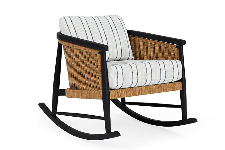 Lloyd Flanders - Galloway Lounge Rocker In Tortoiseshell Finish With Tamer Fog Fabric - 2390331112037 view 1