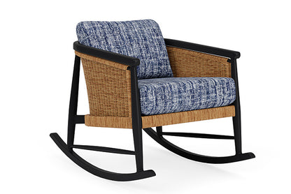 Lloyd Flanders - Galloway Lounge Rocker In Tortoiseshell Finish With Visions Cobalt Fabric - 239033111683 view 1