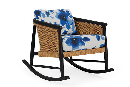 Lloyd Flanders - Galloway Lounge Rocker In Tortoiseshell Finish With Watercolor Blossom Capri Fabric - 239033111672 view 1