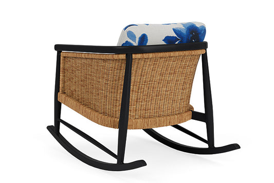 Lloyd Flanders - Galloway Lounge Rocker In Tortoiseshell Finish With Watercolor Blossom Capri Fabric - 239033111672 view 2