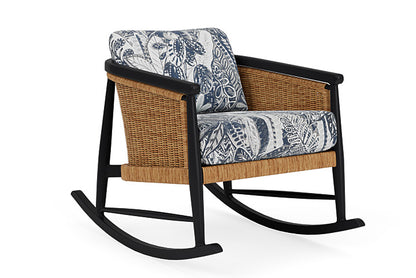 Lloyd Flanders - Galloway Lounge Rocker In Tortoiseshell Finish With Wayfarer Mist Fabric - 2390331112074 view 1