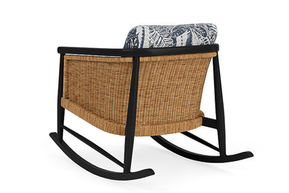 Lloyd Flanders - Galloway Lounge Rocker In Tortoiseshell Finish With Wayfarer Mist Fabric - 2390331112074 view 2