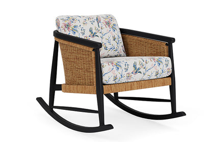 Lloyd Flanders - Galloway Lounge Rocker In Tortoiseshell Finish With Whimsical Bird Song Fabric - 2390331112080 view 1