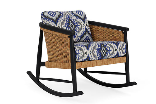 Lloyd Flanders - Galloway Lounge Rocker In Tortoiseshell Finish With Yoko Mediterranean Fabric - 239033111705 view 1