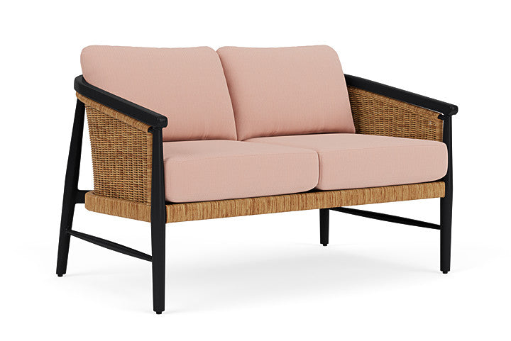 Lloyd Flanders - Galloway Loveseat In Tortoiseshell Finish With Azulu Clay Fabric - 2390501112033 view 1