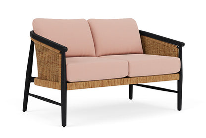 Lloyd Flanders - Galloway Loveseat In Tortoiseshell Finish With Azulu Clay Fabric - 2390501112033 view 1