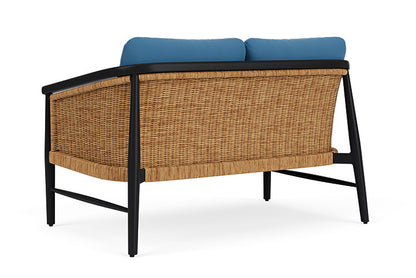 Lloyd Flanders - Galloway Loveseat In Tortoiseshell Finish With Bamboo Bay Sky Fabric - 2390501112007 view 2