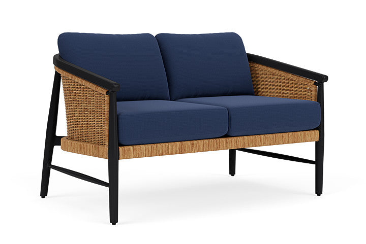 Lloyd Flanders - Galloway Loveseat In Tortoiseshell Finish With Beach Navy Fabric - 2390501112013 view 1