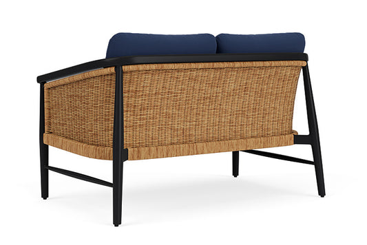 Lloyd Flanders - Galloway Loveseat In Tortoiseshell Finish With Beach Navy Fabric - 2390501112013 view 2