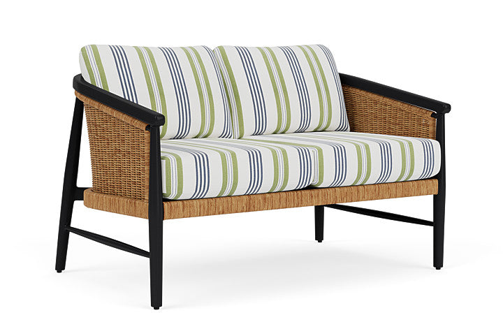 Lloyd Flanders - Galloway Loveseat In Tortoiseshell Finish With Berkely Hall Green Fabric - 2390501112062 view 1
