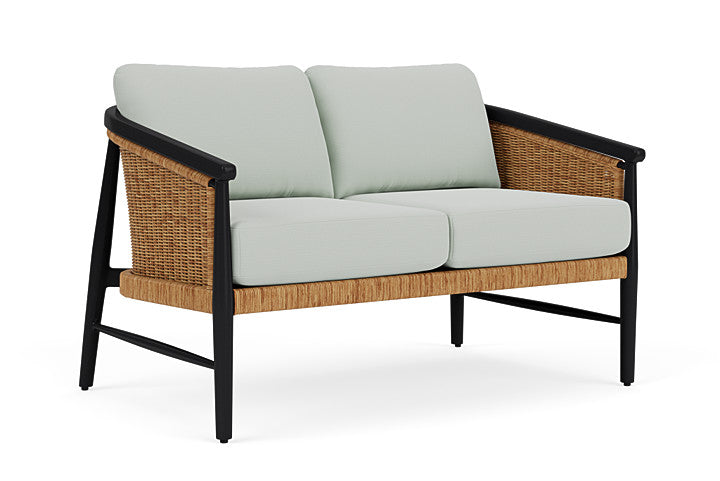 Lloyd Flanders - Galloway Loveseat In Tortoiseshell Finish With Callen Celadon Fabric - 2390501112024 view 1