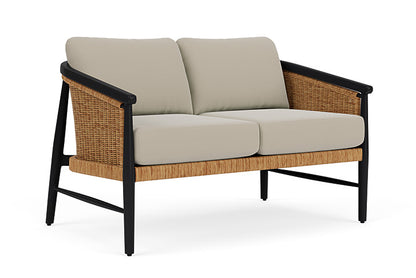 Lloyd Flanders - Galloway Loveseat In Tortoiseshell Finish With Callen Driftwood Fabric - 2390501112023 view 1