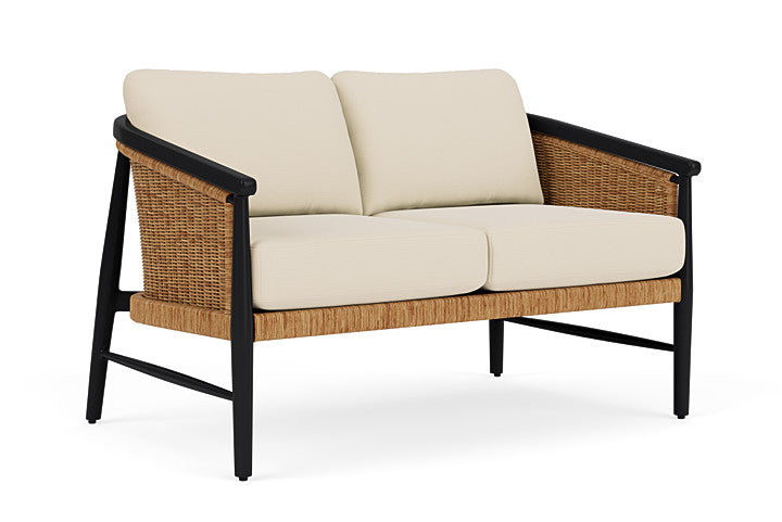 Lloyd Flanders - Galloway Loveseat In Tortoiseshell Finish With Callen Pearl Fabric - 2390501112021 view 1