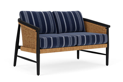 Lloyd Flanders - Galloway Loveseat In Tortoiseshell Finish With Consider Indigo Fabric - 2390501111969 view 1